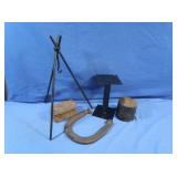 Small Jack Stand, Tripod, Anvil, Horseshoe