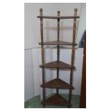 5-shelf Triangle Corner Shelf Unit 20x11x57.5"