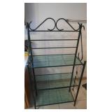 Metal Bakers Rack w/Plexiglass Shelf Liner