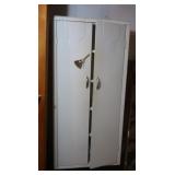 Vintage 2-door Metal Cabinet 60Hx27Wx12"D