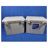 2 Lg Rubbermaid File Boxes