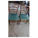 2 Dining Chairs w/Upholstered Seats