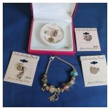 NIB Sterling Bracelet w/Charms-approx 35 gr TW