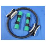 Pilates Magic Circle (like new) & Hand Weights