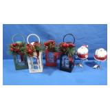 NIB-Christmas Lanterns, Skiing Birds