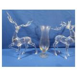 2 Plastic Reindeer (1 antler chipped), Hurricane