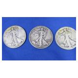 3 Liberty Halves 1936-41-43