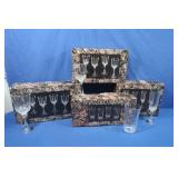 4 boxes Lead Crystal Brighton Stemware