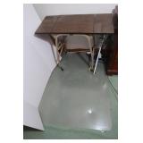 Folding Work Table on Casters 34x16x26" w/Plastic