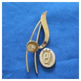 10K Award Charm on GF Pin (Disc 2.5 gr)