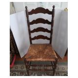Wooden Dining Chair w/Wicker Seat 18Lx15Dx40"H