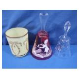 Mary Gregory Bell, Uranium Vaseline Cup, Clear