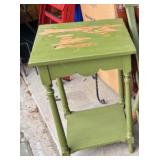 Green Painted Bed Side Table 14x16x27"H,needs