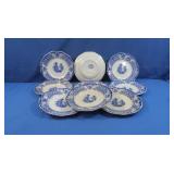 Ironstone Blue Transferware Plates