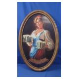 St Paul Girl Oval Framed Bar Sign