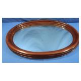 Wood Framed Oval Mirror