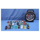 Modern Hot Wheels Lot w/Tire Case