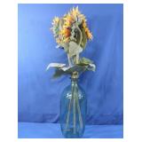 Glass Vase & Sunflowers