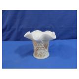 Vaseline Glass Short Vase