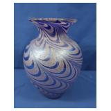 Art Glass Swirl & Iridescent Vase