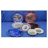 Plates & Platters-Spone Flow, Hall Drip Glaze,