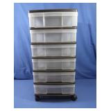 Le-drawer Wheeled Plastic Unit 12.5x16x27"
