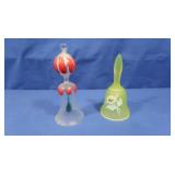 Vaseline Glass Bell, Art Glass Bell