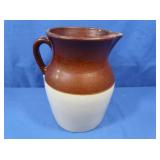 Brown & Tan Pottery Pitcher "USA"