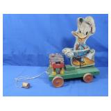 Vintage Donald Duck Wooden Pull Toy