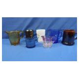 Glass Cups & Tumblers-Shirley Temple, Cobalt,