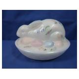 Fenton Carnival Painted Lidded Rabbit-signed