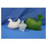 Westmoreland Satin Lidded Camel & 2 other Lidded