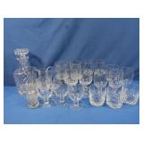 Lenox Crystal Decanter & Lowball Cups, other