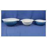 Pyrex Snowflake Cinderella 442, 443, 444