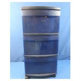 Blue Storage Unit w/3 Drawers