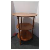 19" Round Wooden Stand 26"H
