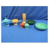 Vintage Fiestaware S&P, Vase, Sugar Bowl, Creamer