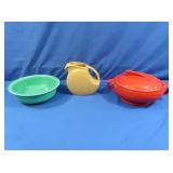 Vintage Fiestaware Pitcher Bowl, Halls Casserole