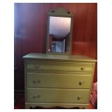 Whitney Wooden Dresser w/Mirror 42Lx19.5Dx69"H