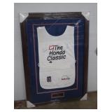 Framed Honda Classic Caddy Apron w/Signatures,