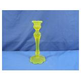Vaseline Glass Candlestick