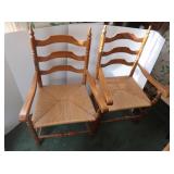 2 Wooden Dining Chairs 23Lx20Dx40"H