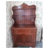 2-pc Cherry Wood Hutch 36Lx18Dx55"H