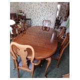 Wooden Dining Table w/6 Chairs 45Lx74Dx29"H-includ