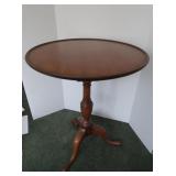 22" Round Wooden Stand 27"H