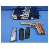 Smith & Wesson 45 Cal Pistol, Stainless w/Extra