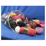 Lg Lot Yarn-Cotton, Acrylic, Nylon & more