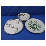 Lenox Holly Platter & Serving Bowl, Silverplated