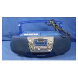 Sony Blue Boombox w/CD Player & Cassette Deck