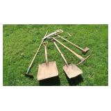 Shovels, Pick, Axe, Tree Saws